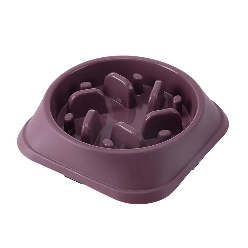 Round Slow Feeder Bowl for Cats & Dogs – Anti-Choke, Non-Slip, Multiple Colors
