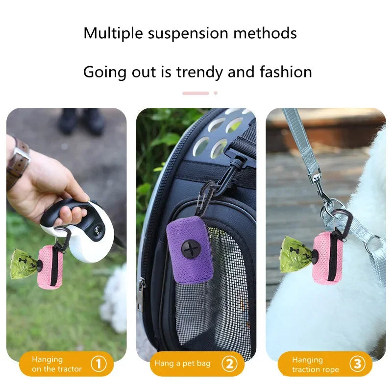 Premium Dog Waste Bag Dispenser – Leash Attachable Poop Bag Holder