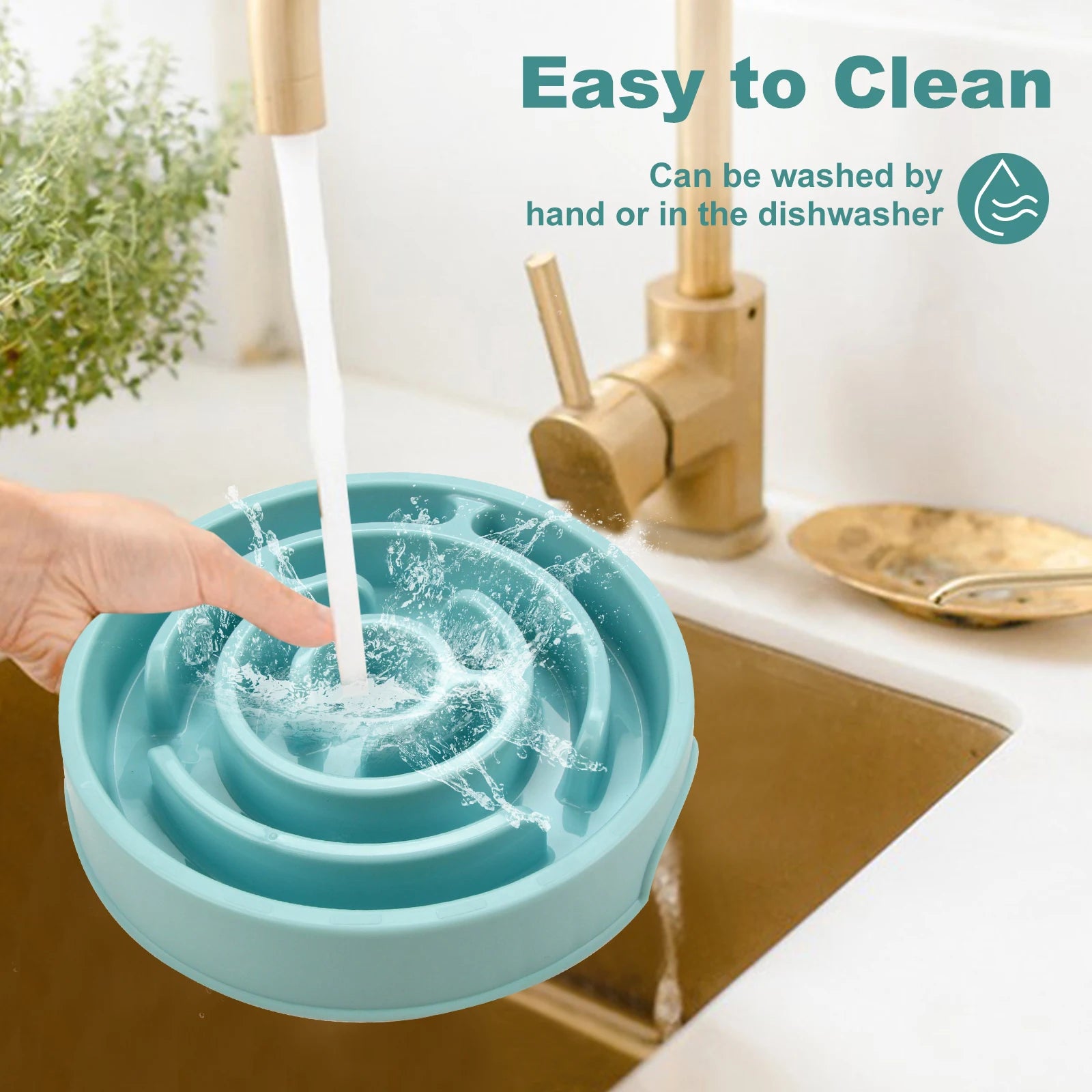 Slow Feeder Dog Bowl – Anti-Gulping Non-Slip Feeding Dish for All Breeds