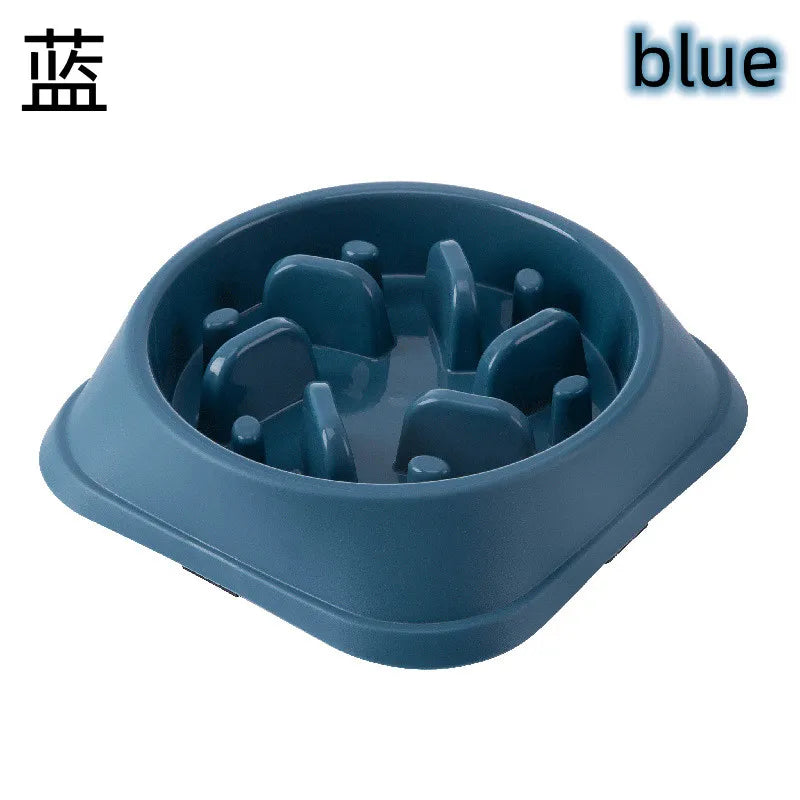 Round Slow Feeder Bowl for Cats & Dogs – Anti-Choke, Non-Slip, Multiple Colors