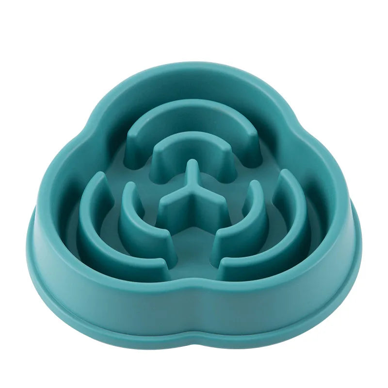 Round Slow Feeder Bowl for Cats & Dogs – Anti-Choke, Non-Slip, Multiple Colors