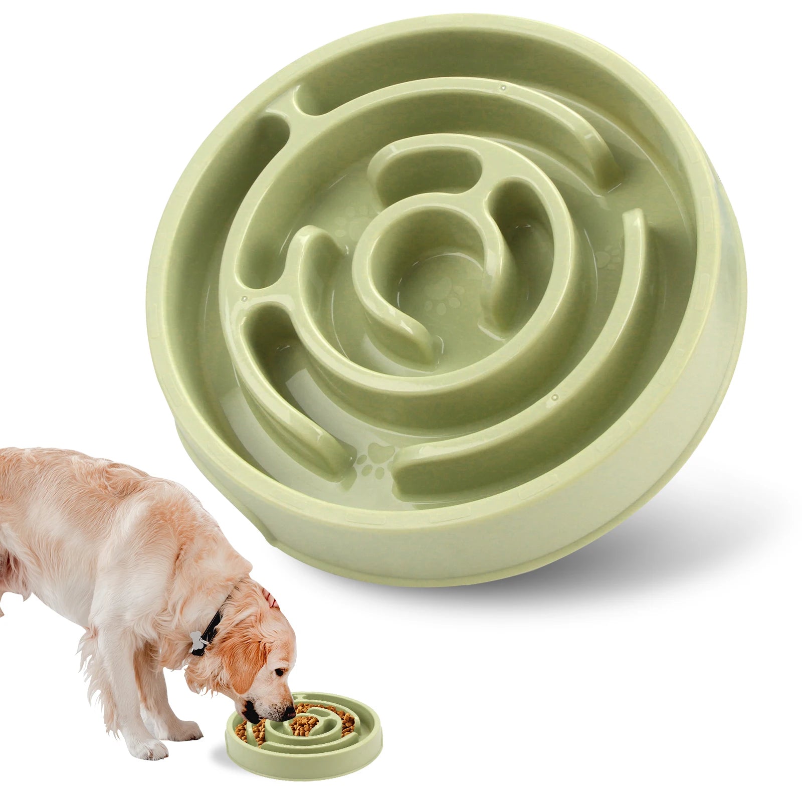 Slow Feeder Dog Bowl – Anti-Gulping Non-Slip Feeding Dish for All Breeds