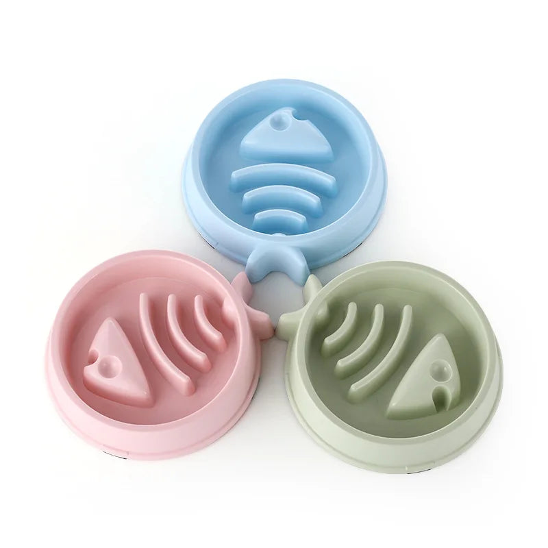 Round Slow Feeder Bowl for Cats & Dogs – Anti-Choke, Non-Slip, Multiple Colors