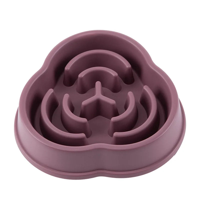 Round Slow Feeder Bowl for Cats & Dogs – Anti-Choke, Non-Slip, Multiple Colors