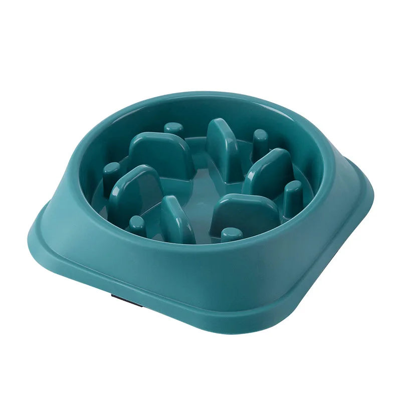 Round Slow Feeder Bowl for Cats & Dogs – Anti-Choke, Non-Slip, Multiple Colors