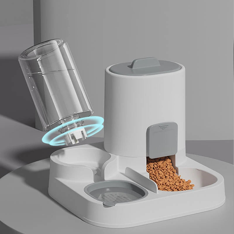 Hot pet feeding and drinking water two-in-one food smooth large-capacity feeding and drinking water bowl cat food bowl dog bowl