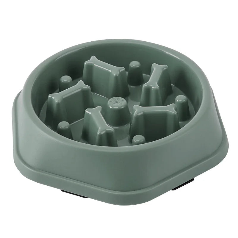 Round Slow Feeder Bowl for Cats & Dogs – Anti-Choke, Non-Slip, Multiple Colors