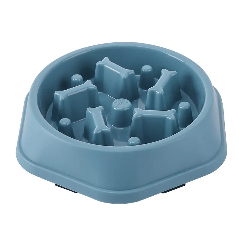 Round Slow Feeder Bowl for Cats & Dogs – Anti-Choke, Non-Slip, Multiple Colors