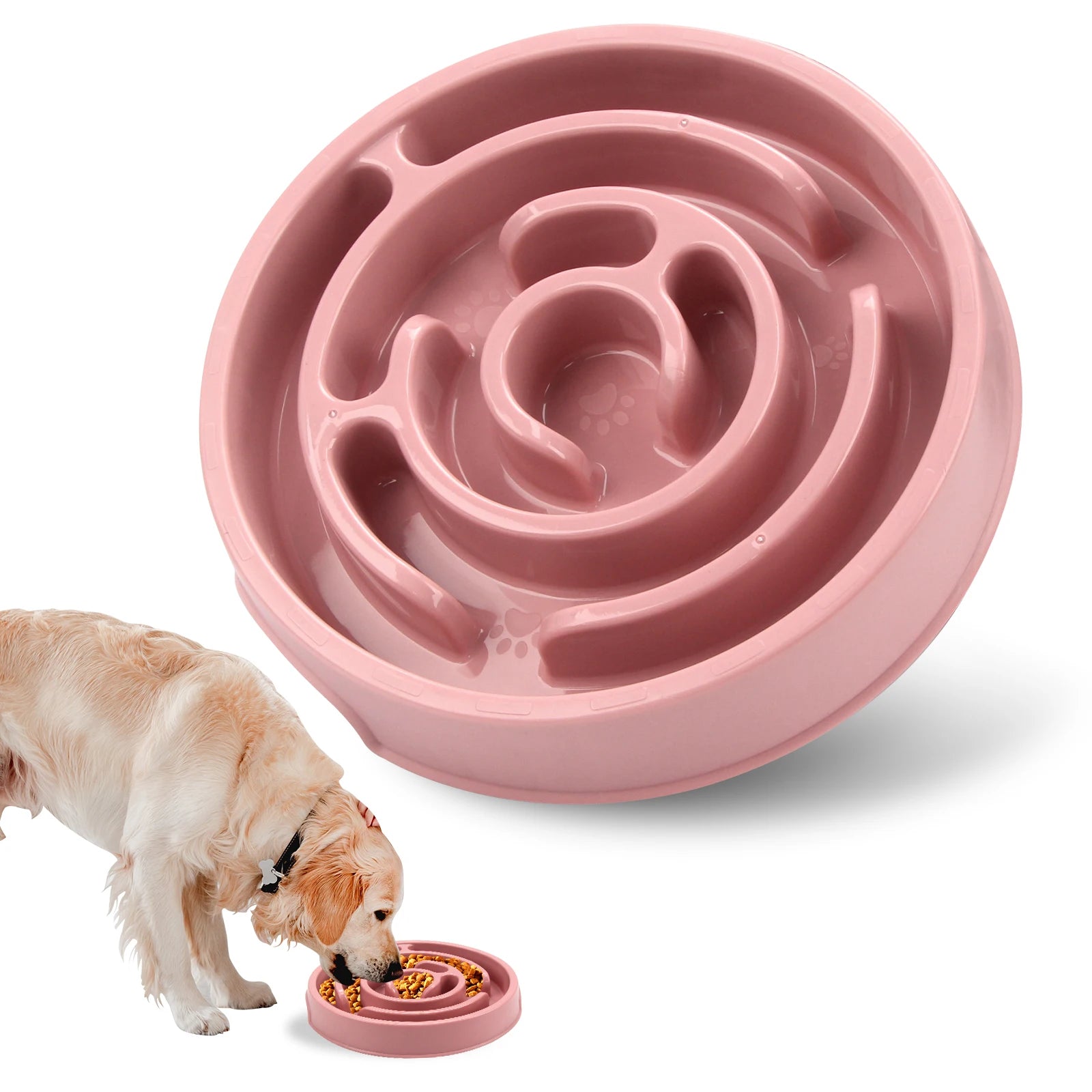 Slow Feeder Dog Bowl – Anti-Gulping Non-Slip Feeding Dish for All Breeds