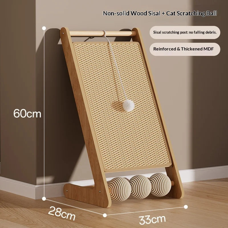 Vertical Sisal Cat Scratcher Post – Non-Shedding, Durable & Cat-Approved