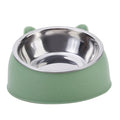 Stainless Steel Cat & Dog Feeding Bowl – Inclined Design for Healthy Eating