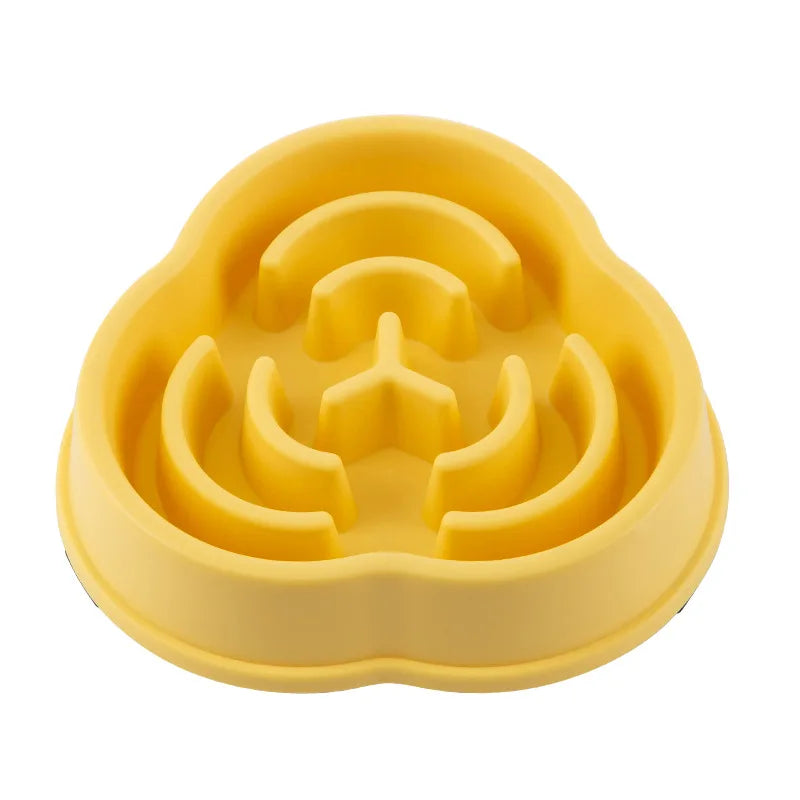 Round Slow Feeder Bowl for Cats & Dogs – Anti-Choke, Non-Slip, Multiple Colors