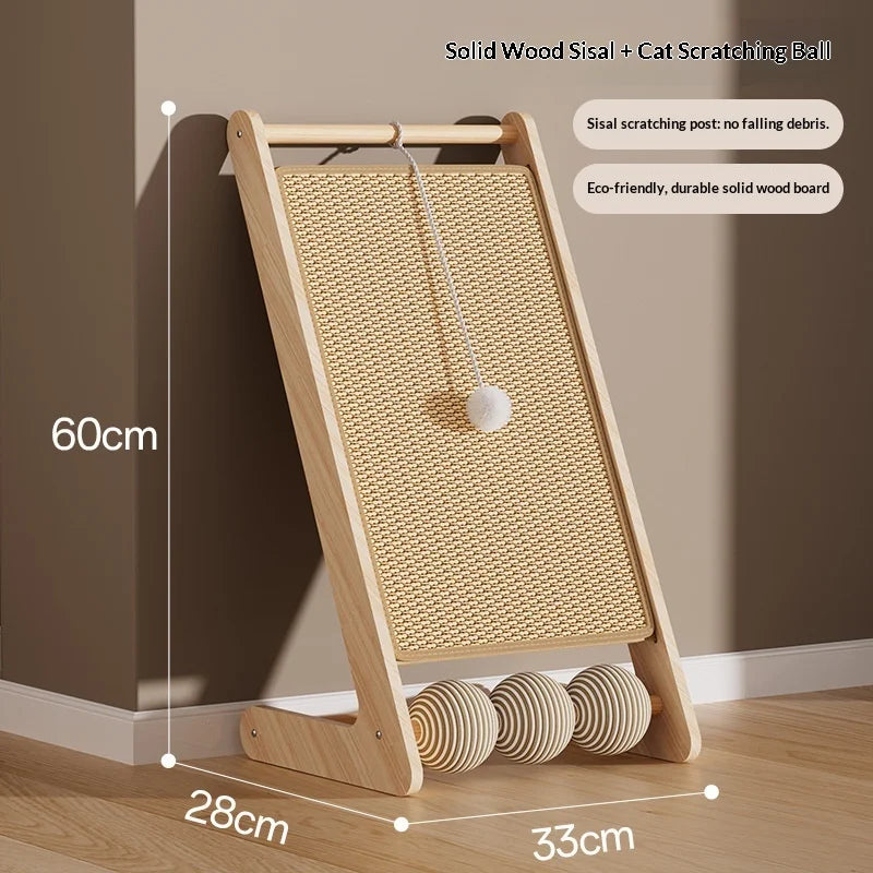 Vertical Sisal Cat Scratcher Post – Non-Shedding, Durable & Cat-Approved