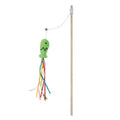 Natural Wooden Cat Teaser Wand – Interactive Elastic String Toy for Indoor Cats