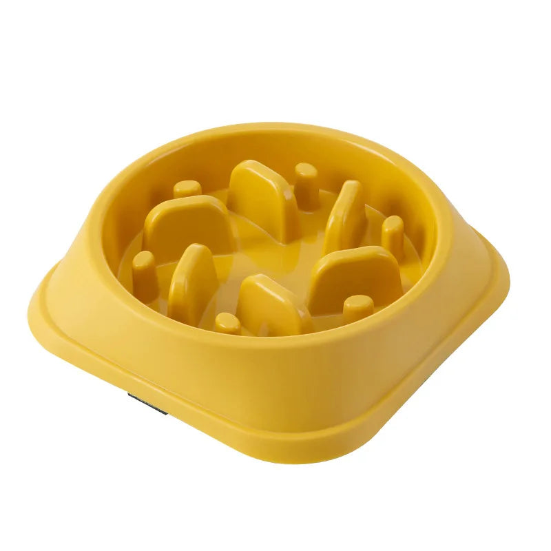 Round Slow Feeder Bowl for Cats & Dogs – Anti-Choke, Non-Slip, Multiple Colors