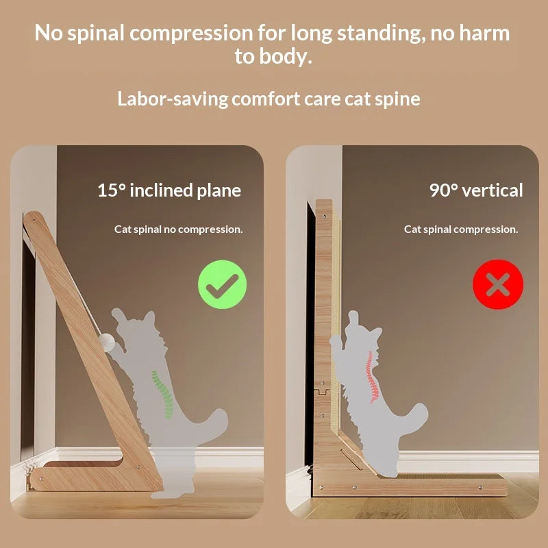 Vertical Sisal Cat Scratcher Post – Non-Shedding, Durable & Cat-Approved