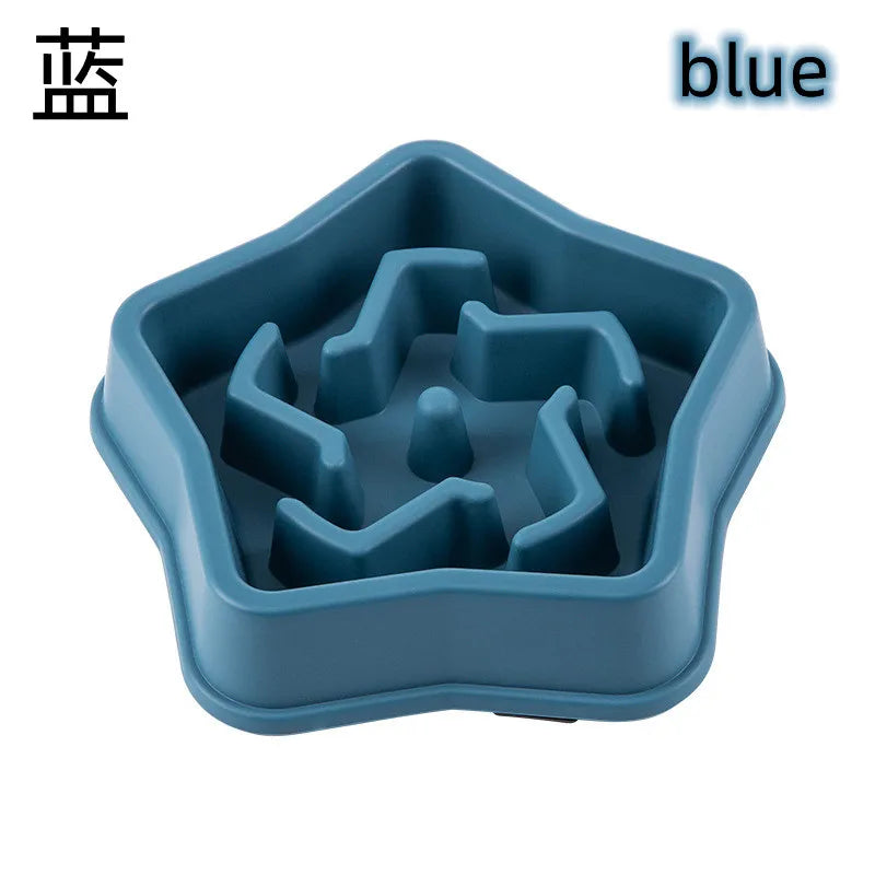 Round Slow Feeder Bowl for Cats & Dogs – Anti-Choke, Non-Slip, Multiple Colors