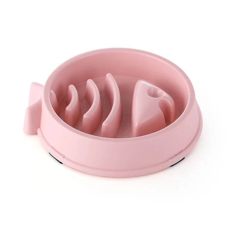 Round Slow Feeder Bowl for Cats & Dogs – Anti-Choke, Non-Slip, Multiple Colors