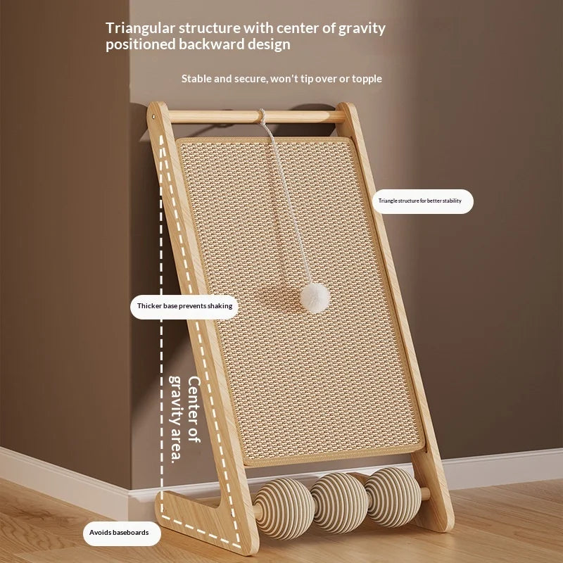 Vertical Sisal Cat Scratcher Post – Non-Shedding, Durable & Cat-Approved