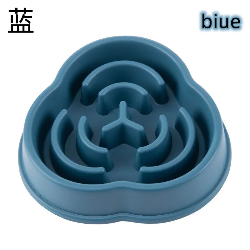 Round Slow Feeder Bowl for Cats & Dogs – Anti-Choke, Non-Slip, Multiple Colors