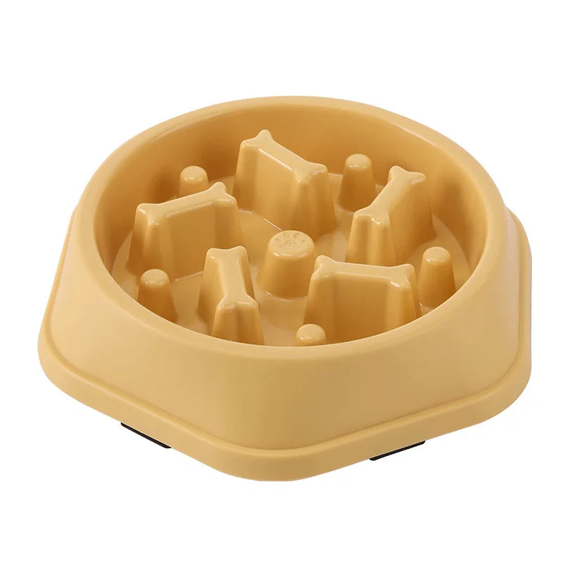 Round Slow Feeder Bowl for Cats & Dogs – Anti-Choke, Non-Slip, Multiple Colors