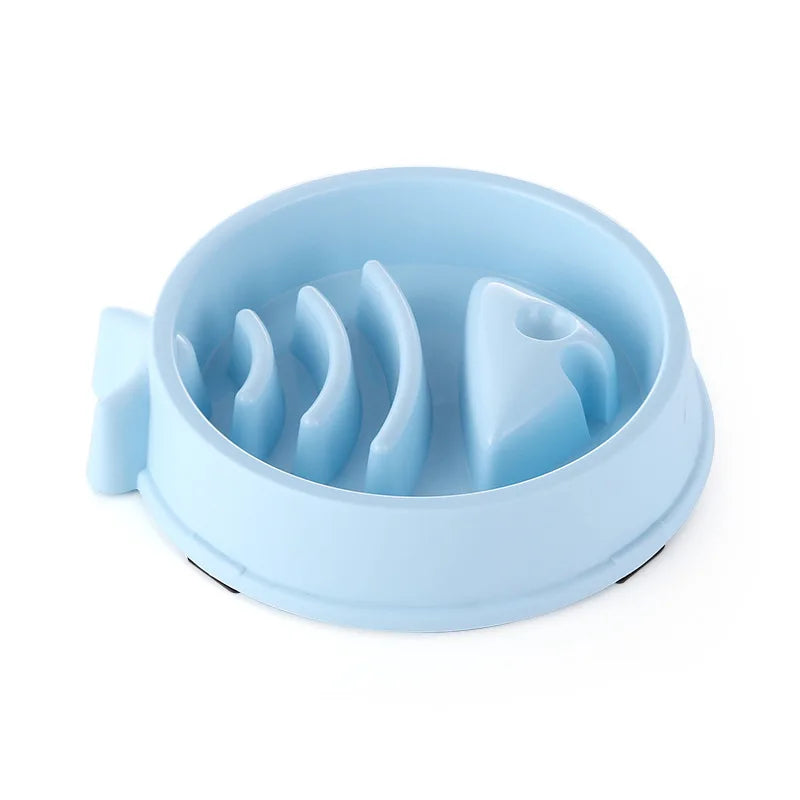 Round Slow Feeder Bowl for Cats & Dogs – Anti-Choke, Non-Slip, Multiple Colors