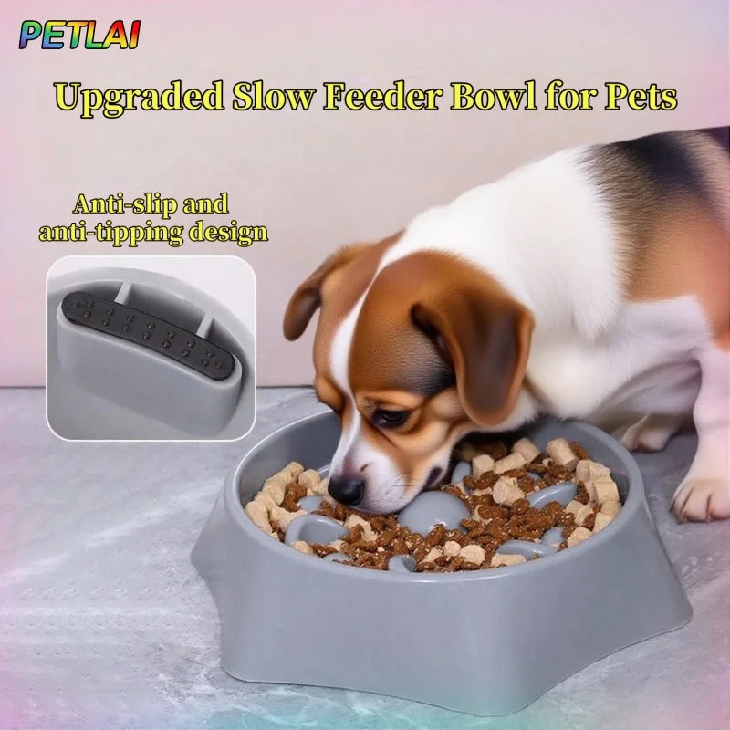 Puzzle Slow Feeder Dog Bowl – Anti-Bloat, Non-Slip & Easy to Clean