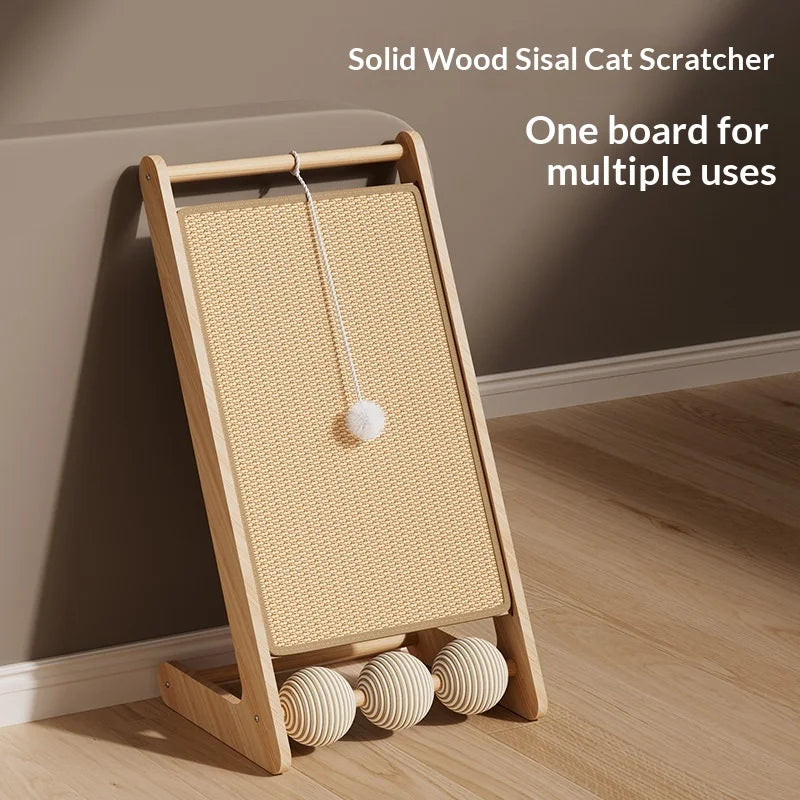 Vertical Sisal Cat Scratcher Post – Non-Shedding, Durable & Cat-Approved