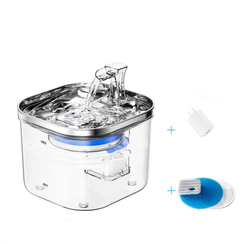 Pet Cat Dog Stainless Steel Automatic Water Dispenser Intelligent Fountain